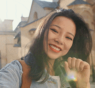 Animated reaction GIF prepared for an online GIF face swap